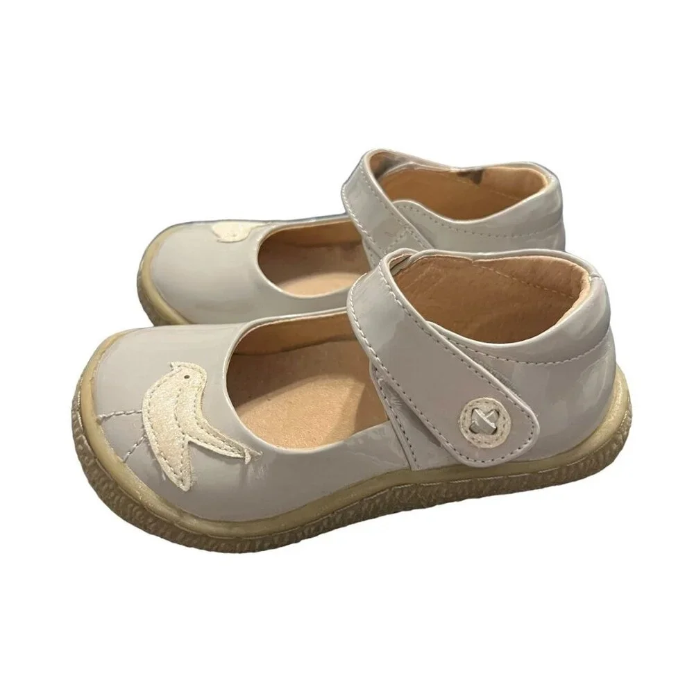 Livie & Luca Sz 8 Grey Pio Pio Patent Leather Mary Jane Shoes